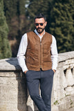 Iconic vest in waxed cotton